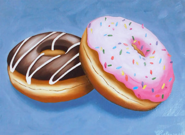 "Duo de donuts" başlıklı Tablo Helenardo tarafından, Orijinal sanat, Akrilik
