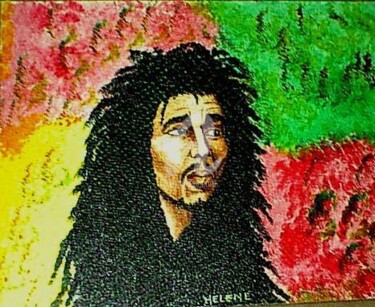 Картина под названием "bob marley" - Helene, Подлинное произведение искусства