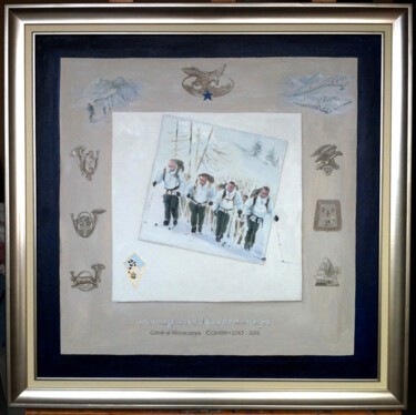Pintura intitulada "Hommage aux Soldats…" por Hélène Avot, Obras de arte originais, Óleo Montado em Armação em madeira