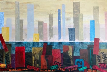 Painting titled "Delhi AT0907" by Hélène Gallon, Original Artwork, Acrylic