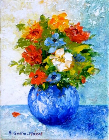Peinture intitulée "Gai bouquet" par Hélène Gastin-Mozol, Œuvre d'art originale
