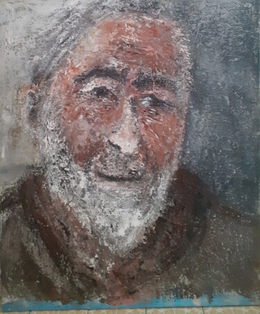 Malerei mit dem Titel "Le Saint" von Hélène Lentini, Original-Kunstwerk, Acryl