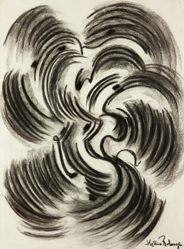 Drawing titled "Cyco" by Hélène Roberge, Original Artwork, Charcoal