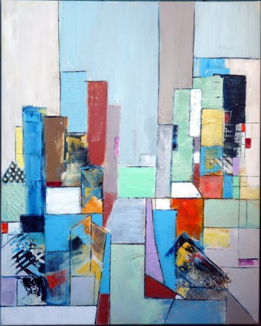 Peinture intitulée "megapolis.jpg" par Helene Rousselot, Œuvre d'art originale