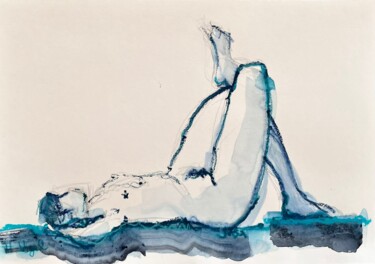 Рисунок под названием "Gorkem étendu" - Helene Vogel, Подлинное произведение искусства, Древесный уголь