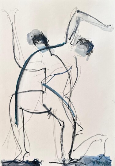 Drawing titled "Gorkem arc et offra…" by Helene Vogel, Original Artwork, Charcoal