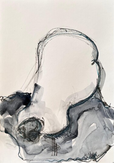 Рисунок под названием "Clarinha rondeur en…" - Helene Vogel, Подлинное произведение искусства, Древесный уголь