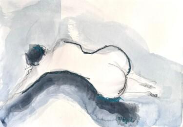 Рисунок под названием "Clarinha sur la vag…" - Helene Vogel, Подлинное произведение искусства, Древесный уголь