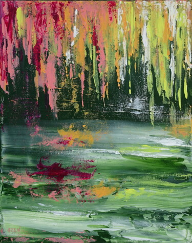 Painting titled "Le sel et la pluie" by Hélène Zenatti, Original Artwork, Acrylic