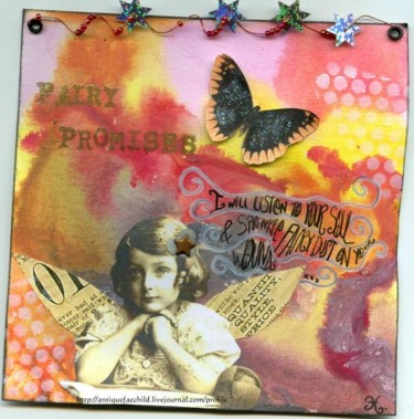 Collages titled "Fairy promise colle…" by La Fée Antique, Original Artwork