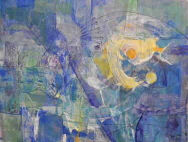 Картина под названием "Eye in Space" - Helge Hensel, Подлинное произведение искусства, Акрил