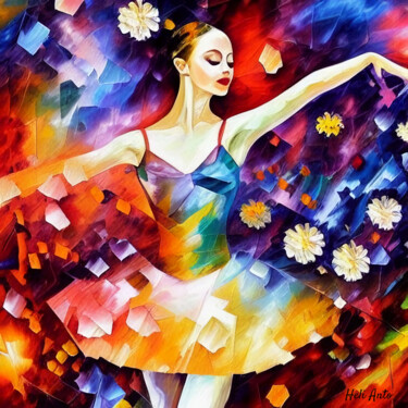 数字艺术 标题为“AI ballerina 1” 由Heli Anton, 原创艺术品, 数字油画