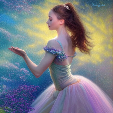 数字艺术 标题为“AI ballerina 2” 由Heli Anton, 原创艺术品, 数字油画