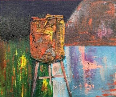 Painting titled "Silo 2" by Frédérique Cretin (Fé), Original Artwork, Oil