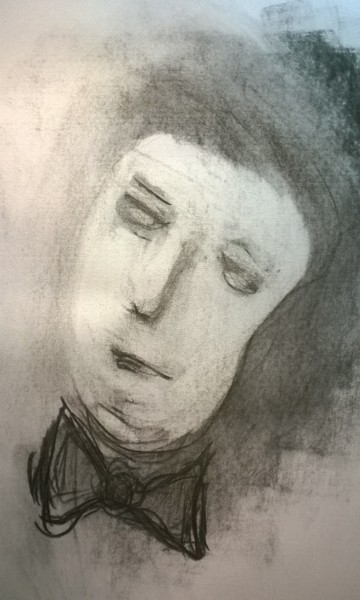 Drawing titled "Clown 1" by Henber, Original Artwork, Charcoal