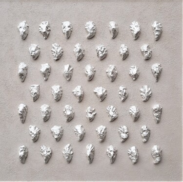 "Silver oyster compo…" başlıklı Tablo Henk Broeke tarafından, Orijinal sanat, Akrilik Ahşap panel üzerine monte edilmiş