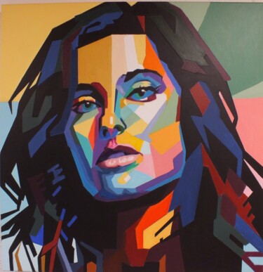 Pittura intitolato "Nelly Kim Furtado (…" da Henk Soet, Opera d'arte originale, Acrilico