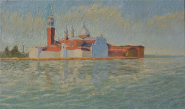 Pittura intitolato "Venice. Basilica of…" da Hennadii Volokitin, Opera d'arte originale, Olio