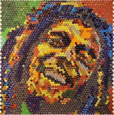 Collages intitulée "Bob Marley 2" par Henning Leuschner, Œuvre d'art originale, Collages