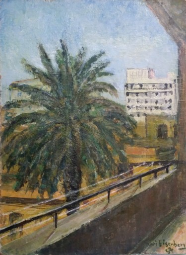 Painting titled "Le Caire, Vue de mo…" by Henri Eisenberg, Original Artwork, Gouache