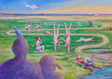 Картина под названием "PHANTASIA" - Henri Eisenberg, Подлинное произведение искусства, Акрил Установлен на Деревянная рама д…