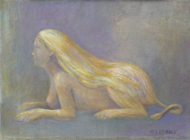 Malerei mit dem Titel "Sphinge" von Henri Eisenberg, Original-Kunstwerk, Acryl Auf Keilrahmen aus Holz montiert