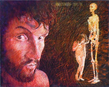 Peinture intitulée "Le Voyeur" par Henri Eisenberg, Œuvre d'art originale, Acrylique Monté sur Châssis en bois