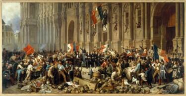 Malerei mit dem Titel "Lamartine refusant…" von Henri Félix Emmanuel Philippoteaux, Original-Kunstwerk, Öl
