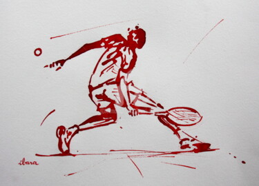 图画 标题为“Tennis N°26” 由Henri Ibara, 原创艺术品, 墨