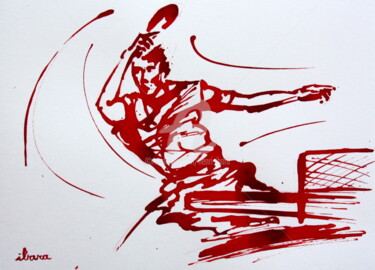 图画 标题为“Ping pong N°5” 由Henri Ibara, 原创艺术品, 墨