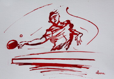 图画 标题为“Ping pong N°6” 由Henri Ibara, 原创艺术品, 墨