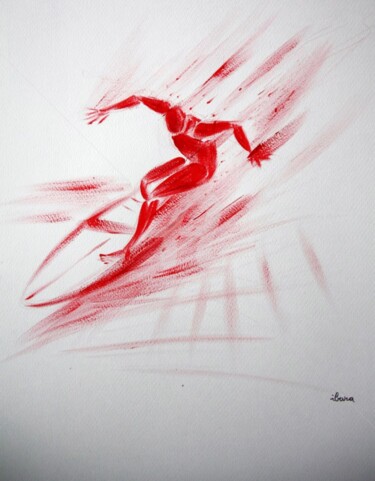Peinture intitulée "surf-n-1-dessin-cal…" par Henri Ibara, Œuvre d'art originale, Acrylique