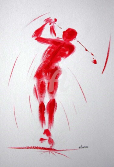 Malerei mit dem Titel "golf-n-3-dessin-cal…" von Henri Ibara, Original-Kunstwerk, Acryl
