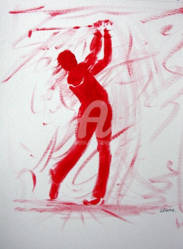 Malerei mit dem Titel "golf-n-4-dessin-cal…" von Henri Ibara, Original-Kunstwerk, Acryl