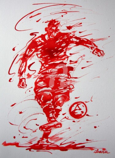 "football-n-44-dessi…" başlıklı Resim Henri Ibara tarafından, Orijinal sanat, Mürekkep