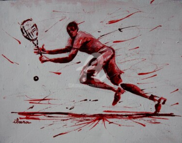 Ζωγραφική με τίτλο "tennis N°10" από Henri Ibara, Αυθεντικά έργα τέχνης, Ακρυλικό