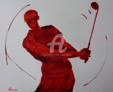Zeichnungen mit dem Titel "golf-n-15-dessin-d-…" von Henri Ibara, Original-Kunstwerk, Tinte