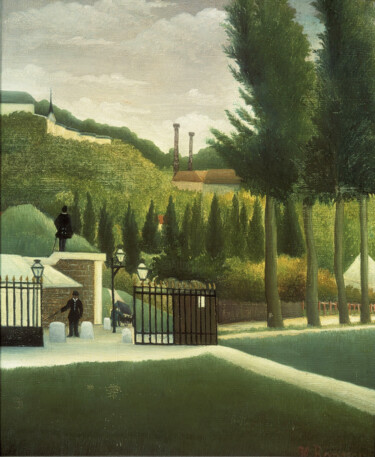 Painting titled "L'Octroi" by Henri Rousseau, Original Artwork, Oil
