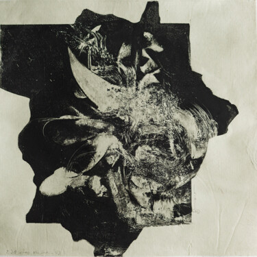 Printmaking titled "Les Ombres (43)" by Henry Pouillon, Original Artwork, Monotype Mounted on Other rigid panel