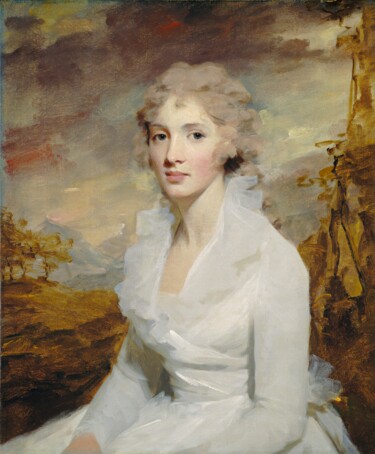 Malarstwo zatytułowany „Portrait de Ms. Ele…” autorstwa Henry Raeburn, Oryginalna praca, Olej