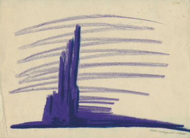 Drawing titled "Die Klippe" by Herbert Wiedergut (herb-art), Original Artwork, Wax