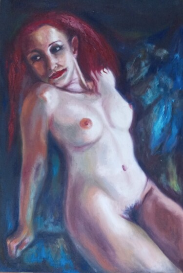 Pintura intitulada "Desnudo#1" por Heriam Dario Alfonso Vilches (Hedar_artist), Obras de arte originais, Óleo Montado em Arm…