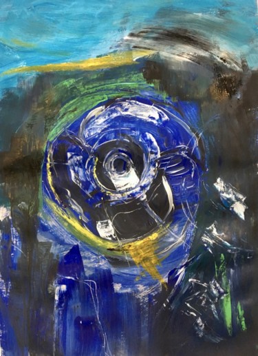 Peinture intitulée "Blue.jpg" par Hermann Krose, Œuvre d'art originale, Acrylique