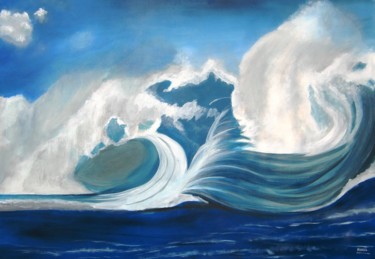 Malerei mit dem Titel "Storm: Natuurelemen…" von Herna Deleu, Original-Kunstwerk, Acryl