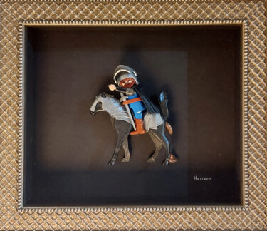 Schilderij getiteld "Playmofuck Chevalier" door Herrero, Origineel Kunstwerk, Acryl Gemonteerd op Frame voor houten brancard