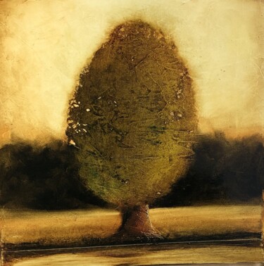 Pittura intitolato "L'arbre cocon N°14" da Eric Herrmann, Opera d'arte originale, Olio Montato su Telaio per barella in legno