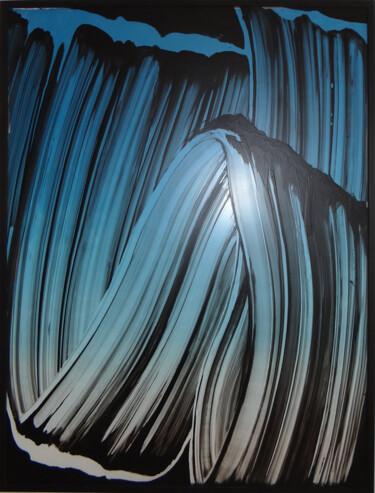 Peinture intitulée "bleu" par Herve Bauve, Œuvre d'art originale, Acrylique Monté sur Plexiglas