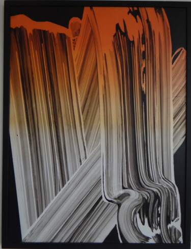 Pittura intitolato "Orangeade" da Herve Bauve, Opera d'arte originale, Acrilico Montato su Telaio per barella in legno