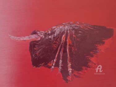 Painting titled "Génocide des taurea…" by Hervé François Aury (Harris Aurigan (alias)), Original Artwork, Oil