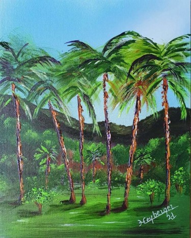 Pittura intitolato "Paradise" da Céline Liliane Heyberger, Opera d'arte originale, Acrilico